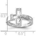 thumbnail image 5 of Sterling Silver Rhodium-Plated Inri Crucifix Ringsize 6 (Width 14.1) - Jbsp, 5 of 5