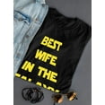 thumbnail image 3 of Best Wife In Galaxy Gold Text Shaped T-Shirt Women -Smartprints Designs, Female Medium, 3 of 4