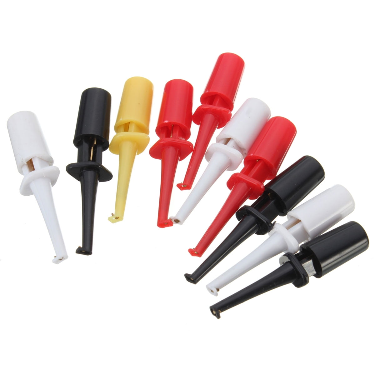 Red Plastic Electrical Testing Lead Wire Hook Clip Connector
