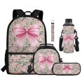 thumbnail image 2 of Bulopur Pink Camo Bow Kids Backpack Set 5 Pcs Minimalist Western Girls School Bag with Lunch Bag, Pencil Case, Water Bottle Cover and Wrist Strap for Country Girly Preteen Girls 7-12, 2 of 8