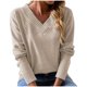 thumbnail image 1 of Puntoco Suéter Otoño Moda Mujer Cuello En V Manga Larga Casual Jersey Blusa Suéter Navidad Liquidación Puntoco Puntoco-1633, 1 of 6
