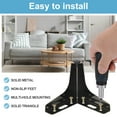 thumbnail image 4 of 4 Inch Metal Furniture Legs, 4 Pcs Triangle Furniture Replacement Feet, Brown, 4 of 7