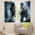 thumbnail image 5 of Erosebridal Wolf Curtains,3D Animal Print Wolf Curtains Blackout Gothic Decor for Bedroom,Hunting Safari Curtains & Drapes Lightning Window Curtains 2 Panels 42"Wx84"L, 5 of 6