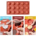 thumbnail image 3 of Pequeño molde de silicona semiesférico con 15 cavidades, 3 moldes para hacer chocolate, tartas, gelatinas y mousse de cúpula. Rojo Verde, 3 of 5
