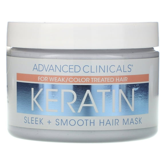 Advanced Clinicals, Keratin, Sleek + Smooth Hair Mask, 12 oz (340 g)