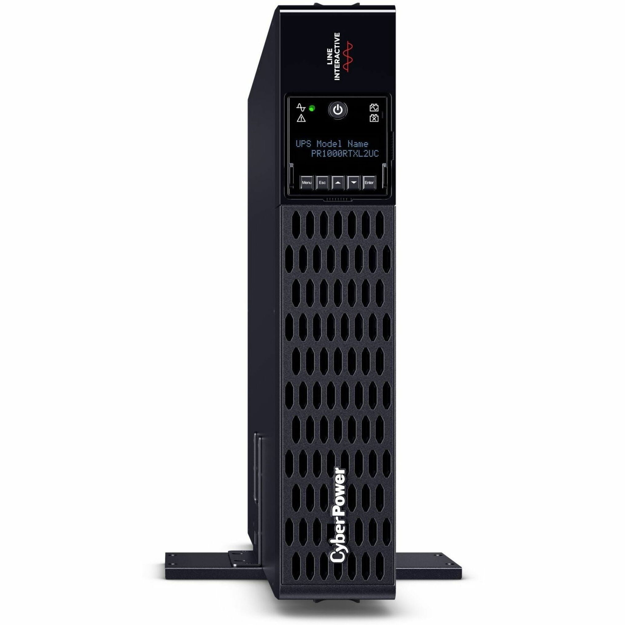 CyberPower PR1000RTXL2UC Smart App Sinewave UPS Systems - 1000VA/1000W, 120 VAC, NEMA 5-15P, 2U, Rack / Tower, Sine Wave, 8 Outlets, LCD, PowerPanel® Business