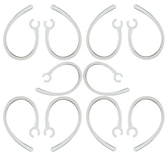epacks Universal Earbuds Earhooks Bluetooth Replacement Set for Plantronics Voyager Edge Wireless Bluetooth Replacement Earbuds Ear-Tips and Ear-Hook (Clear 10-Pack)
