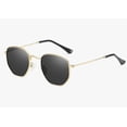 thumbnail image 2 of Lentes De Sol Cuadrados Espejados Metal Polarizados Modelo Gris Oscuro, 2 of 4