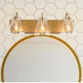thumbnail image 4 of LNC Modern 22 in. 3-Light Gold Bathroom Vanity Light with Bell Clear Glass Shades Powder Room Wall Light for Mirror, 4 of 6