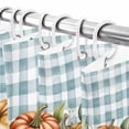thumbnail image 6 of Shower Curtain 72"W x 78"L Thanksgiving Pumpkin Watercolor Plaid Fabric Shower Curtains Set with Hooks Water Repellent Bathroom Curtains Machine Washable Bathroom Accessories, 6 of 6