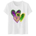 thumbnail image 4 of PMUYBHF Mode pour Femmes Hauts Décontractés Manches Courtes Col Rond T-Shirt Imprimé Ample 3559 m, 4 of 5