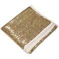thumbnail image 6 of Northlight Shimmering Sequins with Fleece Christmas Throw Blanket - 49" x 67" - Gold and White, 6 of 8