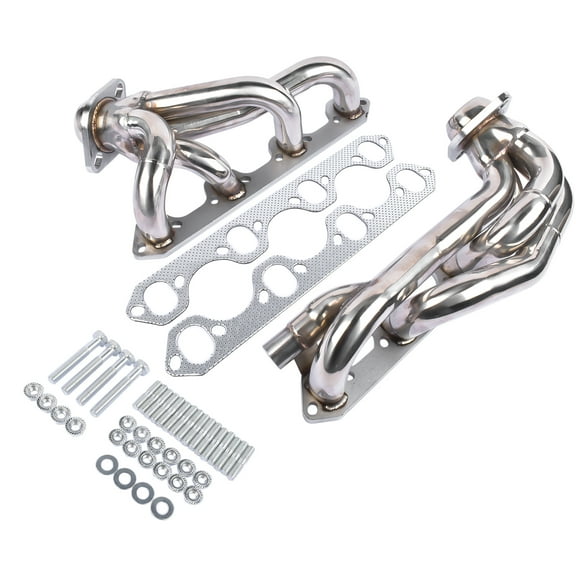 Mustrod Stainless Shorty Exhaust Manifold Header for 1987-1995 Ford F-150 F-250 Bronco 5.8L V8