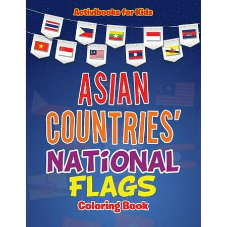 Asian Countries' National Flags Coloring Book