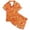 A-Orange169, variant on JAJAHO Girls Pajamas For Kids 2-13Y Satin 2 Piece Sets Strawberry Printed Short Sleeve Button Up Shirts And Shorts Set