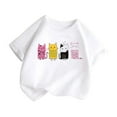 thumbnail image 3 of Toddler Shirts Kid Graphic Round Neck Short Sleeved Tops Summer Casual Wear Girls' Tops, Tees White 8 Years-9 Years, 3 of 5