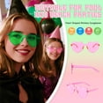 thumbnail image 2 of Paquete de 14 Gafas de Sol en Forma de Corazón Rosas y Verdes para Adultos, 2 of 7