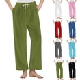 thumbnail image 2 of Fengactive Women's Plush Soft Pajama Pants Winter Warm Bottoms Sleepwear Lounge Pants with Pockets, 2 of 8