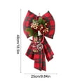 thumbnail image 3 of 9.84x14.96-Inch Christmas Bow Decoration, Red Polyester Festive Ambiance Prop for Tree and Holiday Decor with Eye-Catching Design, 3 of 6