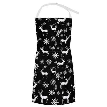 

ZZZHY Deer Silhouette Design 24 Apron with Pockets Adjustable Aprons for Men/Women Waterproof Chef Aprons for Kitchen Gardening Cooking BBQ Baking Halloween Thanksgiving Christmas