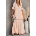 thumbnail image 1 of Robe Maxi à Pois Suisses pour Femme avec Garniture en Dentelle, 1 of 5