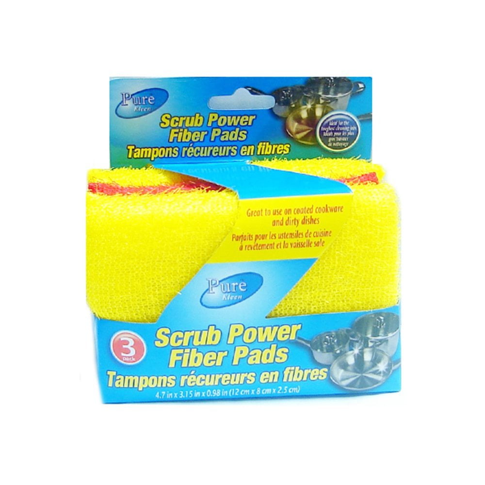 Pure Kleen Scrub Power Fiber Pads (3 In 1 Pack) 307044 Walmart Canada