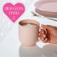 thumbnail image 3 of Paris Hilton London Collection Stoneware Bow Mug, Embossed Bow Detailing, Microwave & Dishwasher Safe, 16-Ounce, Blush Pink, 3 of 10