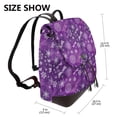 thumbnail image 2 of Yiaed Purple Snowflakes Print Laptop Backpack for Women Slim Computer Bag Work Travel College Backpack Purse Fits 14 Inch Notebook, 2 of 4