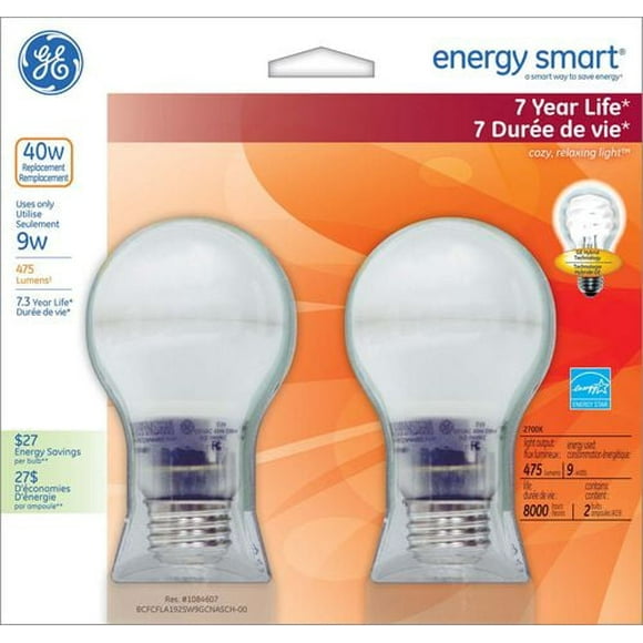 GE energy smart® CFL 9W 2PK