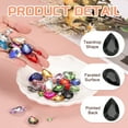 thumbnail image 3 of Uxcell Teardrop Rhinestones Glass Pointed Back Rhinestone Beads Gems for Jewelry Making Costume Crystal Embellishments Crafts Black, 3 of 5