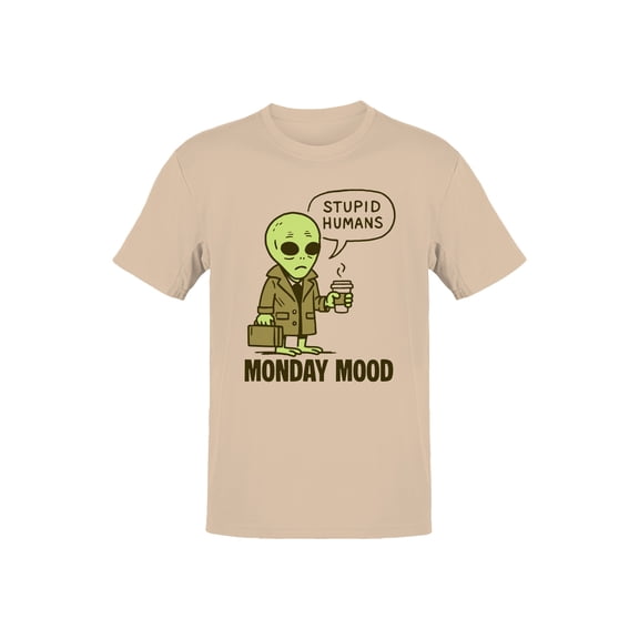 Alien's Monday Mood Humor Design Men's T-shirt