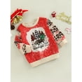 thumbnail image 3 of Bagilaanoe Toddler Baby Girl Boy Christmas Sweatshirt Long Sleeve Leopard Christmas Tree Print Pullover 6M 9M 12M 18M 24M 3T Kids Fall Loose Tee Tops, 3 of 9