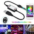 thumbnail image 4 of Rétroéclairages TV à DEL USB, Ensemble de Bandes Lumineuses RVB 60 DEL, Éclairage Synchronisé avec la Musique, Bande à Changement de Couleur avec Commande Manuelle Ou par Application pour Bar TV, Comptoir, Armoire, Fête, Décoration de Noël, 4 of 9