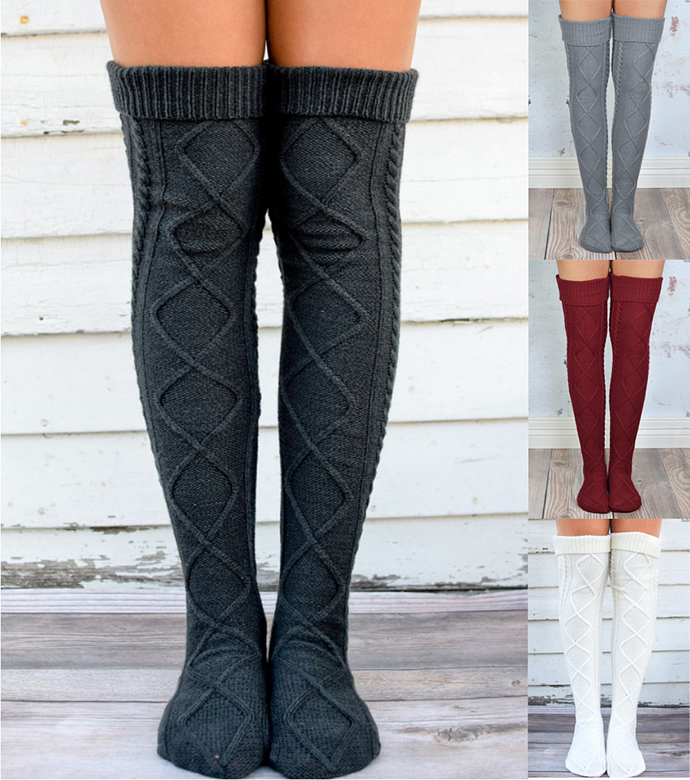 dark grey thigh high boots