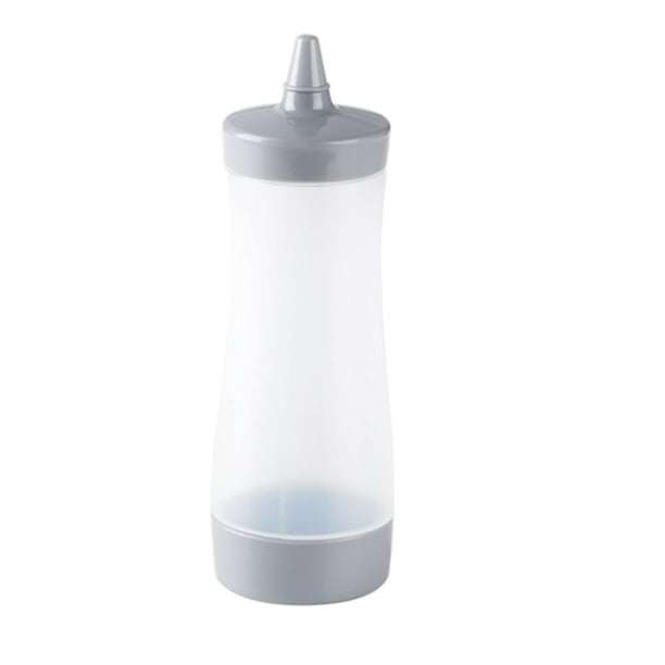 Plastic Condiment Squeeze Bottle with Cap, Refillable Condiment