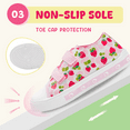 thumbnail image 4 of FUNCOO PLUS Kids Light Up Sneakers Toddler Girls Canvas Shoes, Little Pink Strawberry, Size 9, 4 of 6