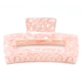 thumbnail image 4 of QinGoo Large Rectangle Hair Claw Clip for Thick Hair Strong Hold Women Hair Accessory 1 Count, 4.1 inch, Pink, 4 of 6