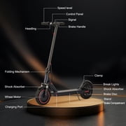 ALLOWEEK A1 electric scooter for adults, 10.5Ah battery up to 18 miles, 350W 19 mph, 10 solid tires no flats, UL2272, dual brakes, app, foldable