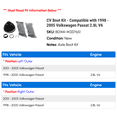 thumbnail image 2 of CV Boot Kit - Compatible with 1998 - 2005 Volkswagen Passat 2.8L V6 1999 2000 2001 2002 2003 2004, 2 of 2