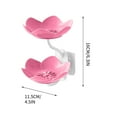 thumbnail image 2 of Wall-Mounted Draining Soap Box, Double Layer Cute Lotus Shape Adhesive Soap Dish, Self Draining Strong Soap Holder, for Shower Bathroom Bathtub Kitchen(Pink), 2 of 4