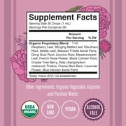 MaryRuths Herbal Wellness & Menstrual Support Liquid Drops for Women, Raspberry Leaf, USDA Organic, Vegan, Ages 14+, 1 Count, 1 fl oz (30ml)