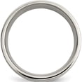 thumbnail image 2 of Titanium/Silver Two-Tone Titanium Polished With Sterling Silver Inlay 8mm Flat Band (Size 7) Made In China tb209-7, 2 of 5