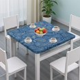thumbnail image 3 of Machine Washable Bohemian Tablecloth 36x36 Inch Square Floral Cover with Elastic Hem for Easy Care and Lasting Use, 3 of 6