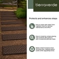 thumbnail image 2 of TierraVerde 4 Pack 10 x 36" Diamond Weave Stair Tread Decorative Stepping Panels, Brown, 2 of 11