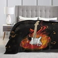 thumbnail image 6 of Guitar Blanket Soft Warm Cozy Print Throw Blanket Kid Baby for Sofa Chair Bed Office Travelling Camping 50"x40", 6 of 7