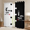 thumbnail image 2 of Manfei Romantic Valentines Day Black Out Curtains, Black White Curtains Pack of 2 (42x63 Each), Adult Couple Men Women Bedroom Curtains, Curtains and Drapes Decor, 2 of 6