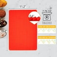 thumbnail image 2 of Esterilla de silicona para hornear, 40 x 28 cm, antiadherente, de grado alimenticio, plegable y resistente al calor, ideal para horno, parrilla, barbacoa, asar y hornear pasteles, color rojo, 2, 2 of 7