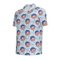 thumbnail image 4 of Wukai Donut with the USA Fag Men’s Polo Shirts,Quick-Dry Athletic Shirt,Classic Fit Shirts-3X-Large, 4 of 8