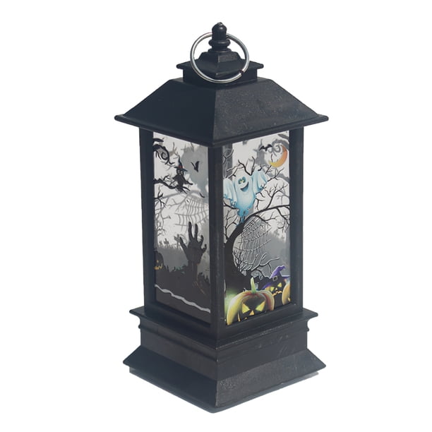 Wosthever Linterna de Halloween Linterna decorativa multipropósito Luz de electrónica alimentada por con anillo para decoración de fiesta Kits de decoración para fiestas No. 4 Wosthever HA027909-04