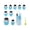 🥩 Sky Blue, variant on Mini Cookie Cutters Set Stainless Steel 9-Piece Shapes for Lunch Boxes, Fruit, Veggies, Baking, Parties
